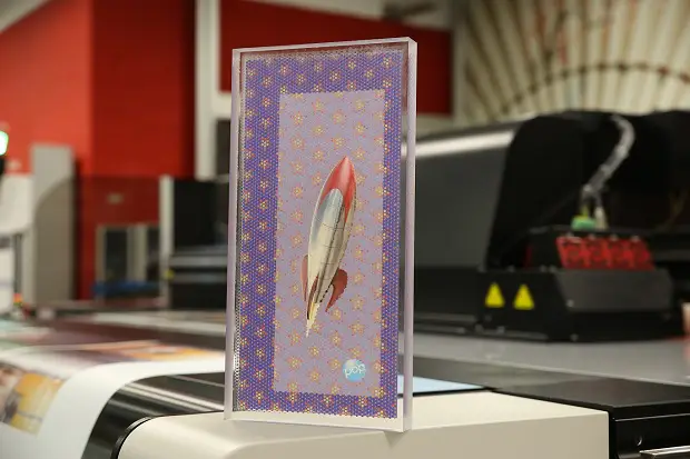 Jeti Mira -tulostimella voidaan tuottaa myös 3D-efektejä. Kuva Agfa Graphics.