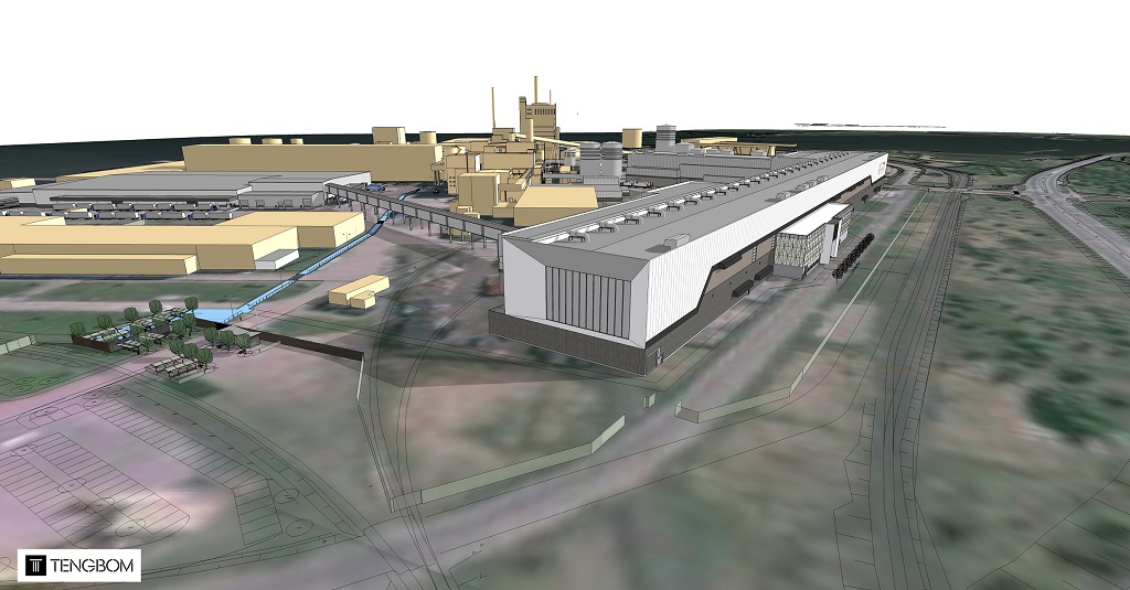 BillerudKorsnäsin Gruvön tehtaan investointisuunnitelma.