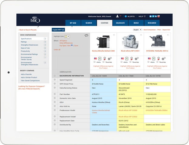 BLI tunnetaan esimerkiksi digipainokoneteistä.