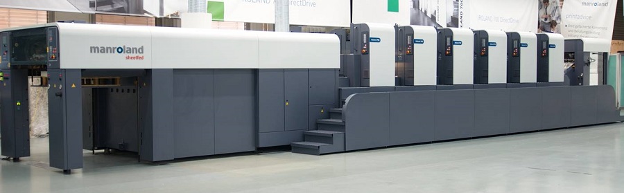 Manrolandin Roland 700 -sarjan arkkipainokone. Kuva: Manroland.