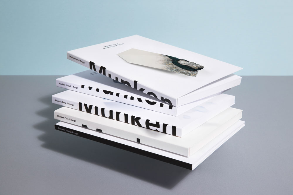 Munken-designpaperin näytekirjoja.