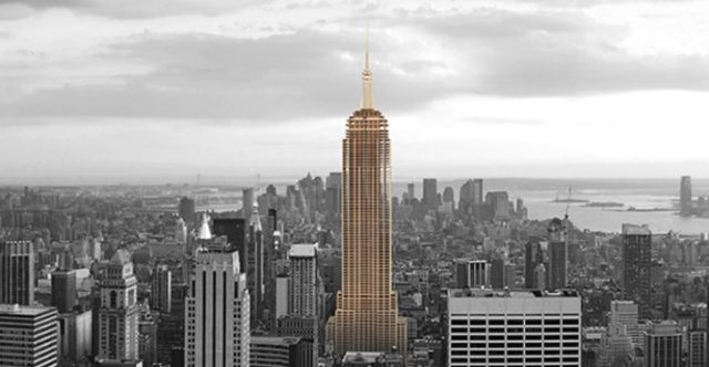 Empire State Building puusta Metsä Woodin konseptina.